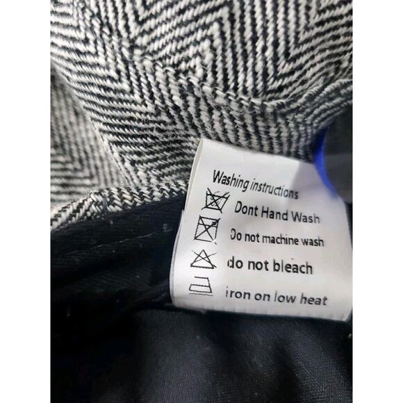 Mr Duck Erigaray Size Large Herringbone Cotton Linen Blend Newsboy Gatsby Cap - Picture 14 of 16